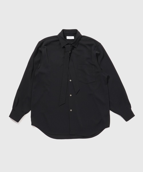 ZOZO限定】ドレープとろみ ルーズシルエット ボウタイシャツ / オール