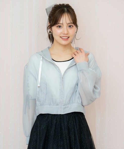 シアーフードブルゾン