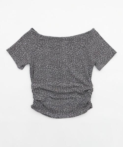 dispark(ディスパーク)の「DISPARK/ヘンリーネックオフショルレオパードSSトップス(Tシャツ/カットソー・レディース・ブラウン/グレー・FREE)」の19枚目の写真