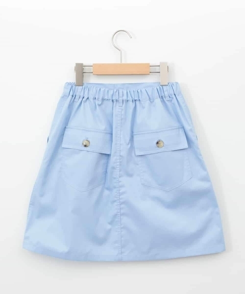 a.v.v（アーヴェヴェ）の「[160]ベイカーポケットスカート（スカート・キッズ・ダークインディゴブルー/ベージュ・160）」の4枚目の写真