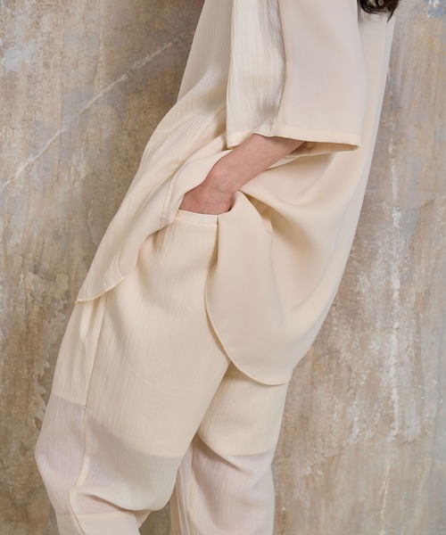 Nora Lily(ノラリリー)の「【Nora Lily】Sheer Layered Pants(UNISEX)(その他パンツ・メンズ・ブラック/ライトブルー/オフホワイト・FREE)」の8枚目の写真