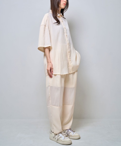Nora Lily(ノラリリー)の「【Nora Lily】Sheer Layered Pants(UNISEX)(その他パンツ・メンズ・ブラック/ライトブルー/オフホワイト・FREE)」の12枚目の写真