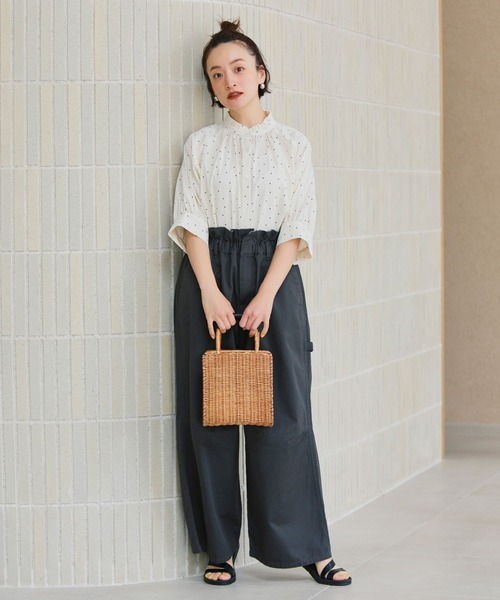 【AP STUDIO】ワイドパンツ 麻混 ★新品 ★サイズ34 AP STUDIO】ワイドパンツ 麻混 ☆新品 ☆サイズ34