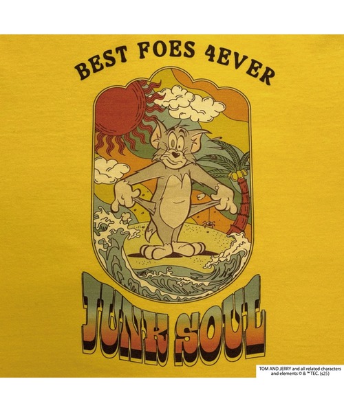 ジャンクソウル JUNKSOUL レディース トム&ジェリー ボヘミアンチュニックTシャツ 25853124 RIVER SIDE CULTURE トムとジェリー レディース Tシャツ