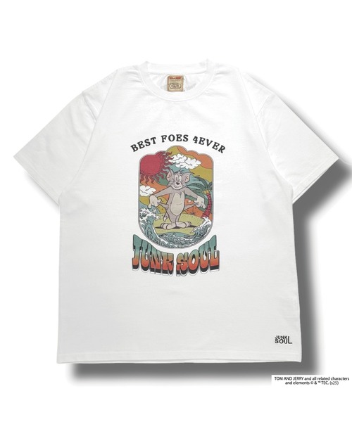ジャンクソウル JUNKSOUL レディース トム&ジェリー ボヘミアンチュニックTシャツ 25853124 RIVER SIDE CULTURE トムとジェリー レディース Tシャツ