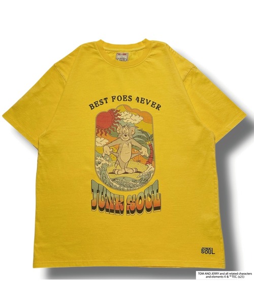 JUNKSOUL(ジャンクソウル)の「JUNK SOUL/TOM&JERRYT(トム&ジェリー) ボヘミアン Tシャツ (M4)(Tシャツ/カットソー・メンズ・ホワイト/イエロー・MEDIUM/X-LARGE)」の14枚目の写真