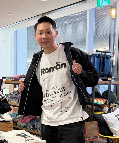 tシャツ Romon O/E Ragid L/S T-shirts(タテRomon) レディース メンズ Romon tシャツ O/E Ragid L/S T-shirts(タテRomon) レディース
