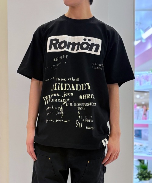 tシャツ Romon O/E Ragid L/S T-shirts(タテRomon) レディース メンズ Romon tシャツ O/E Ragid L/S T-shirts(タテRomon) レディース