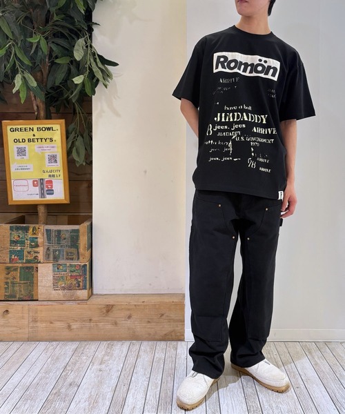 Romon(ロマン)の「Romon O/E Ragid S/S T-shirts(Tシャツ/カットソー・メンズ・ホワイト/ブラック/ライトブルー・S/M/L)」の6枚目の写真