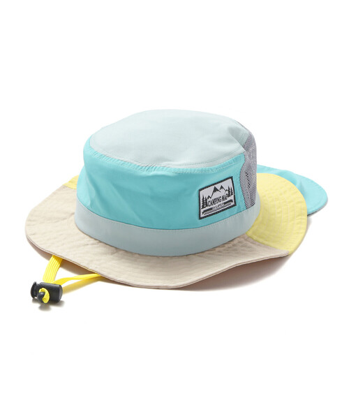 SLAP SLIP（スラップスリップ）の「【UVカット】日よけ付き切り替え総柄メッシュサファリハット(50~54cm)（ハット・キッズ・ベージュ/ピンク/ブルー系その他2/ブルー/ブルー系その他・52cm/54cm/50cm）」の21枚目の写真