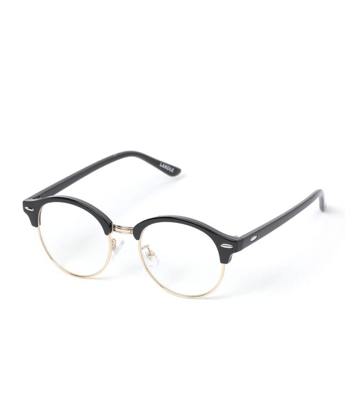 LAKOLE（ラコレ）の「ハーフリムボストンサングラス / 414742（サングラス・メンズ・ブラック/その他4・FREE）」の2枚目の写真