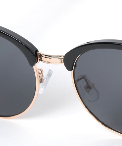 LAKOLE（ラコレ）の「ハーフリムボストンサングラス / 414742（サングラス・メンズ・ブラック/その他4・FREE）」の6枚目の写真
