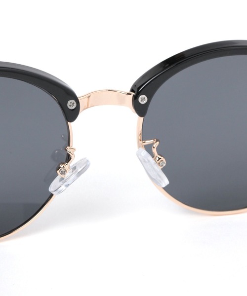 LAKOLE（ラコレ）の「ハーフリムボストンサングラス / 414742（サングラス・メンズ・ブラック/その他4・FREE）」の8枚目の写真