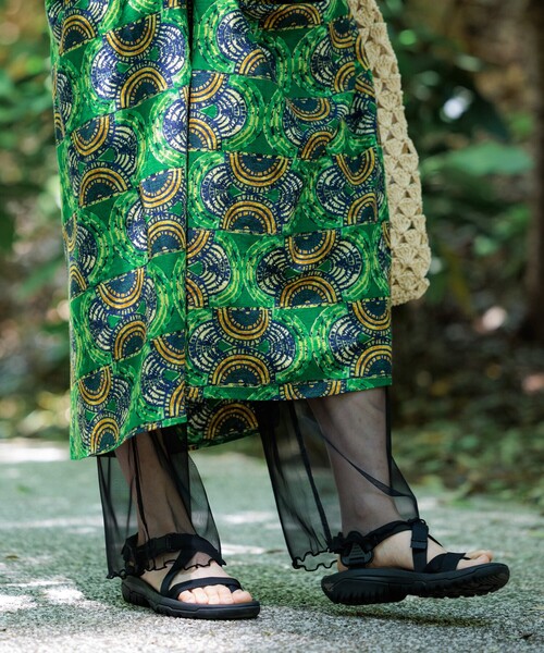 FREAK'S STORE（フリークスストア）の「<虫よけ効果>蚊帳 シアーレギンス（レギンス/スパッツ・レディース・グレー/ブルー/ブラック・ﾌﾘ-）」の6枚目の写真