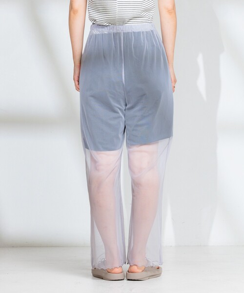 FREAK'S STORE（フリークスストア）の「<虫よけ効果>蚊帳 シアーレギンス（レギンス/スパッツ・レディース・グレー/ブルー/ブラック・ﾌﾘ-）」の17枚目の写真