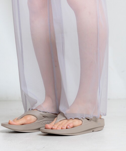 FREAK'S STORE（フリークスストア）の「<虫よけ効果>蚊帳 シアーレギンス（レギンス/スパッツ・レディース・グレー/ブルー/ブラック・ﾌﾘ-）」の19枚目の写真