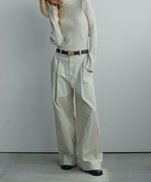 anuke（アンヌーク）の「anuke　Slit Turtle Knit スリットタートルニット/62520530（ニット/セーター・レディース・クリーム/チャコールグレー/ミックスグレー/ブラック/アイボリー・ONE SIZE）」の7枚目の写真