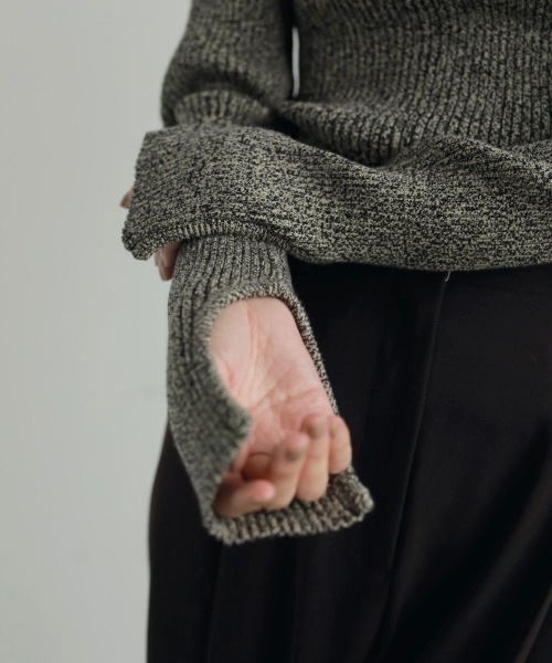 anuke（アンヌーク）の「anuke　Slit Turtle Knit スリットタートルニット/62520530（ニット/セーター・レディース・クリーム/チャコールグレー/ミックスグレー/ブラック/アイボリー・ONE SIZE）」の14枚目の写真