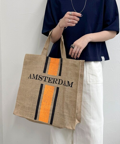 fredy emue(フレディエミュ)の「【MAISON BENGAL(メゾンベンガル)】CITYストライププリントトートバッグ(トートバッグ・レディース・ブラック系その他3/ブルー系その他3・FREE)」の5枚目の写真