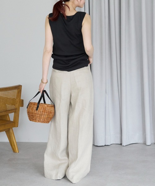 Fizz(フィズ)の「【Fizz/フィズ】 リブタンクトップ(タンクトップ・レディース・ホワイト/ブルー/オレンジ/グレイッシュベージュ/ブラック・M/L)」の11枚目の写真