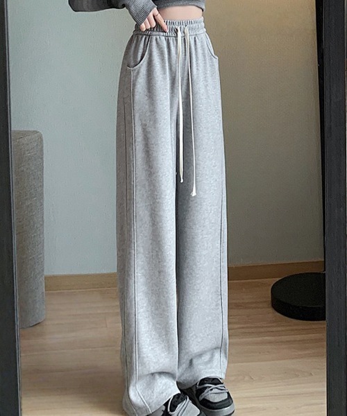 Beststore（ベストストア）の「スウェットパンツ　ウエストゴム入り（スウェットパンツ・レディース・ブラック/ホワイト/ライトグレー/キャメル・M/L/XL）」の8枚目の写真