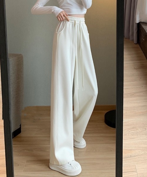 Beststore（ベストストア）の「スウェットパンツ　ウエストゴム入り（スウェットパンツ・レディース・ブラック/ホワイト/ライトグレー/キャメル・M/L/XL）」の17枚目の写真