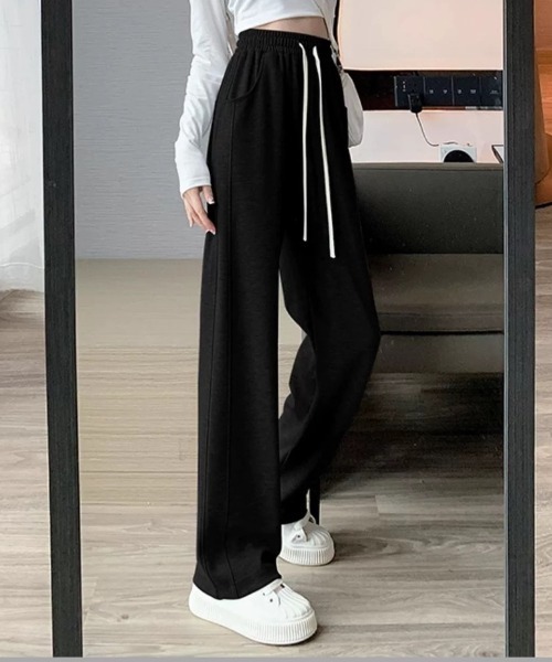 Beststore（ベストストア）の「スウェットパンツ　ウエストゴム入り（スウェットパンツ・レディース・ブラック/ホワイト/ライトグレー/キャメル・M/L/XL）」の21枚目の写真