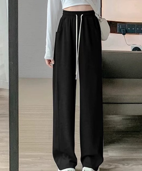 Beststore（ベストストア）の「スウェットパンツ　ウエストゴム入り（スウェットパンツ・レディース・ブラック/ホワイト/ライトグレー/キャメル・M/L/XL）」の20枚目の写真