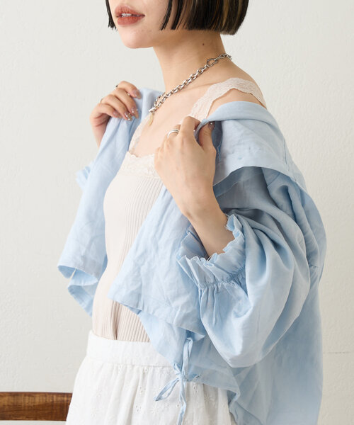 w closet(ダブルクローゼット)の「【3色展開】レースタンク(キャミソール・レディース・ブラック/オフホワイト/ベージュ・FREE)」の10枚目の写真