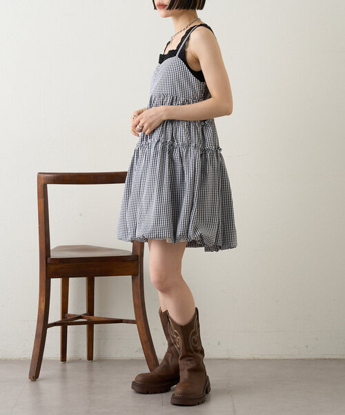 w closet(ダブルクローゼット)の「【3色展開】レースタンク(キャミソール・レディース・ブラック/オフホワイト/ベージュ・FREE)」の20枚目の写真