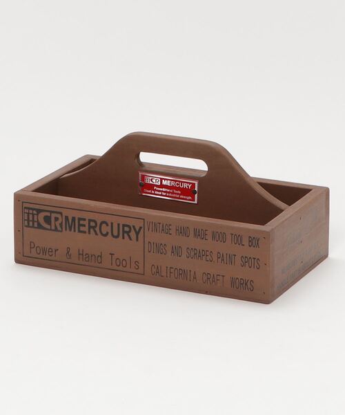 ガラクタ貿易(ガラクタボウエキ)の「018 MERCURY WOOD HANDY TOOL BOX / マーキュリー ウッド ハンディー ツールボックス(その他雑貨・メンズ・レッド/ブラウン/イエロー・FREE)」の2枚目の写真