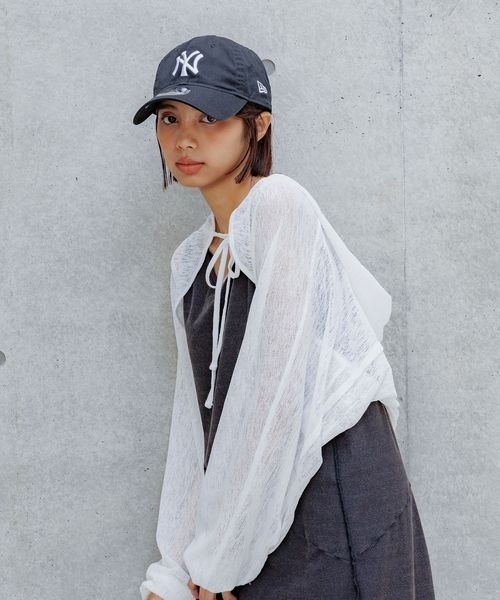 PAGEBOY(ページボーイ)の「シアーカットフードボレロ(カーディガン/ボレロ・レディース・ブルー系その他/ブラック/オフホワイト・FREE)」の9枚目の写真