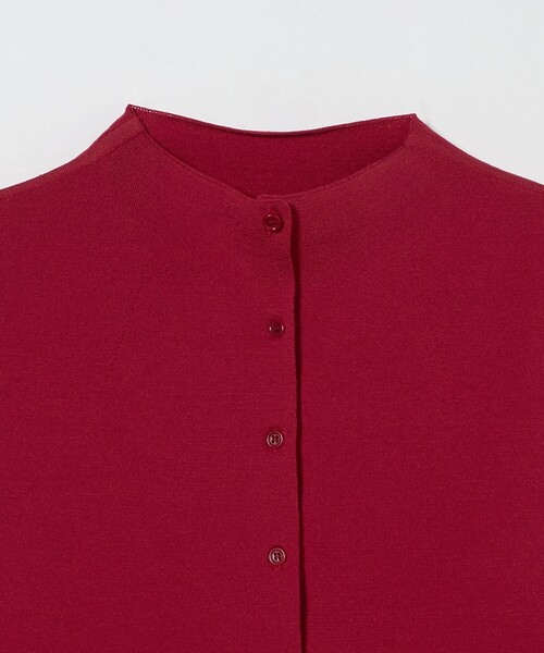 Steven Alan(スティーブンアラン)の「<AMOMENTO>CAP SLEEVE CARDIGAN/カーディガン(カーディガン/ボレロ・レディース・ブラック/レッド・0)」の4枚目の写真