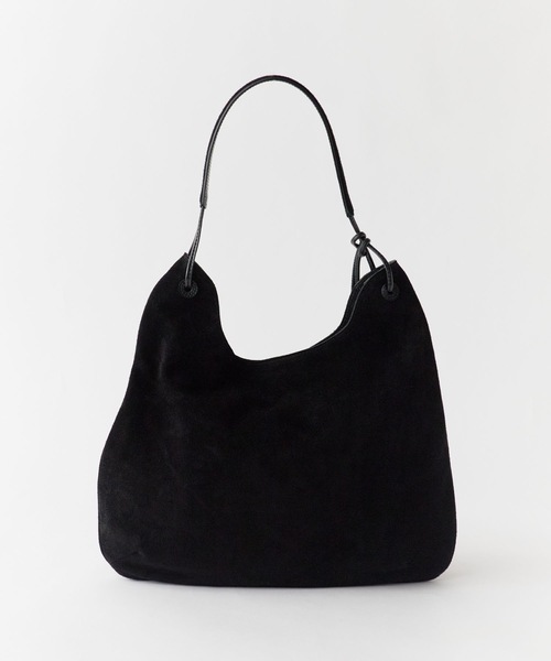NOTHING WRITTEN(ナッシングリトゥン)の「NOTHING WRITTEN / ナッシングリトゥン MEDIUM SHOULDER SUEDE HOBO BAG ホーボーバッグ 秋服 冬服(ショルダーバッグ・レディース・ライトベージュ/ブラック・FREE)」の8枚目の写真