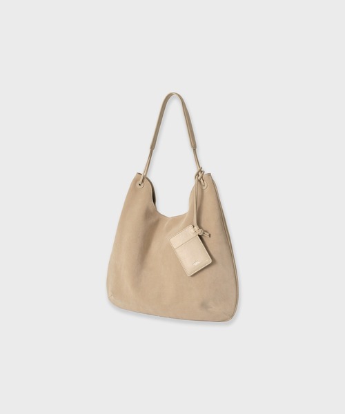 NOTHING WRITTEN(ナッシングリトゥン)の「NOTHING WRITTEN / ナッシングリトゥン MEDIUM SHOULDER SUEDE HOBO BAG ホーボーバッグ 秋服 冬服(ショルダーバッグ・レディース・ライトベージュ/ブラック・FREE)」の14枚目の写真