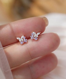 YU-KA:フラワーデザインミニピアス flower design mini pierce