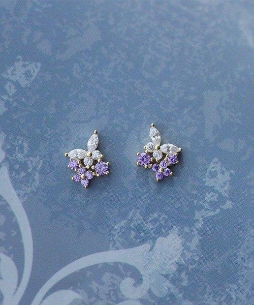 セール】YU-KA:フラワーデザインミニピアス flower design mini pierce 