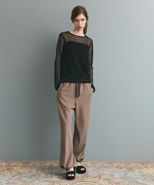 GRACE CLASS（グレースクラス）の「メッシュインナートップ（Tシャツ/カットソー・レディース・ブラック/ベージュ・36）」の5枚目の写真