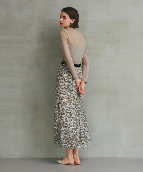 GRACE CLASS（グレースクラス）の「メッシュインナートップ（Tシャツ/カットソー・レディース・ブラック/ベージュ・36）」の9枚目の写真