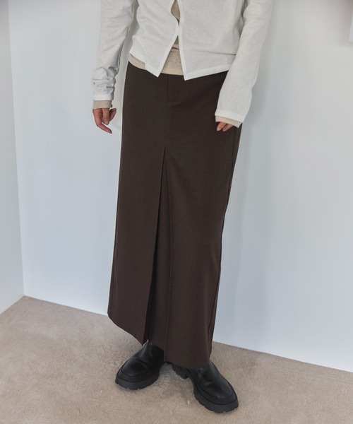 feepur（フェピュール）の「【セットアップ可】コンフォートツイードディープタックスカート（スカート・レディース・ブラウン/アイボリー/グレー・SMALL/MEDIUM）」の3枚目の写真