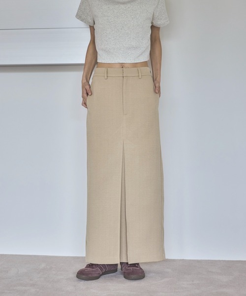 feepur（フェピュール）の「【セットアップ可】コンフォートツイードディープタックスカート（スカート・レディース・ブラウン/アイボリー/グレー・SMALL/MEDIUM）」の2枚目の写真