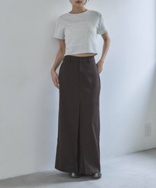 feepur（フェピュール）の「【セットアップ可】コンフォートツイードディープタックスカート（スカート・レディース・ブラウン/アイボリー/グレー・SMALL/MEDIUM）」の8枚目の写真
