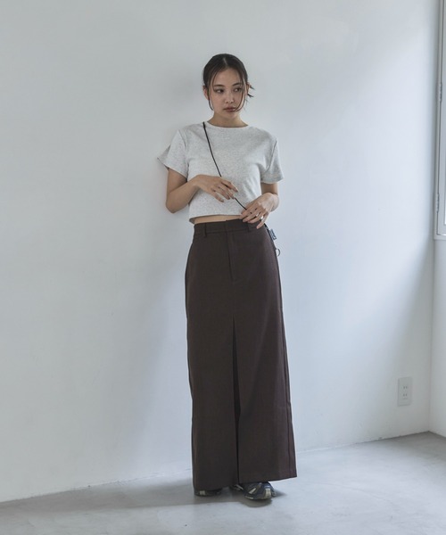 feepur（フェピュール）の「【セットアップ可】コンフォートツイードディープタックスカート（スカート・レディース・ブラウン/アイボリー/グレー・SMALL/MEDIUM）」の10枚目の写真