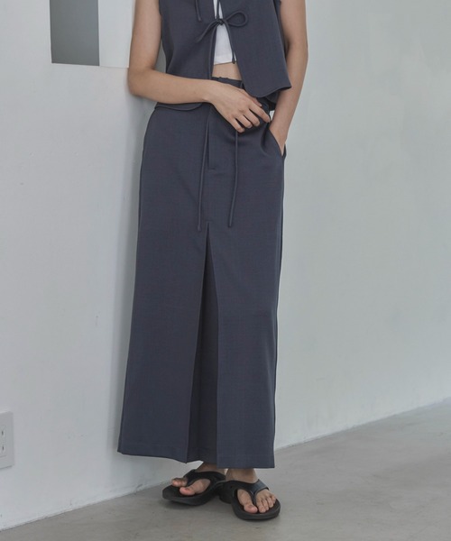 feepur（フェピュール）の「【セットアップ可】コンフォートツイードディープタックスカート（スカート・レディース・ブラウン/アイボリー/グレー・SMALL/MEDIUM）」の6枚目の写真