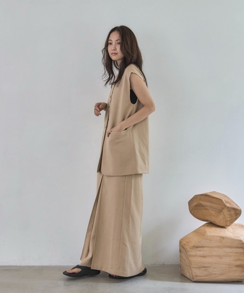 feepur（フェピュール）の「【セットアップ可】コンフォートツイードディープタックスカート（スカート・レディース・ブラウン/アイボリー/グレー・SMALL/MEDIUM）」の18枚目の写真