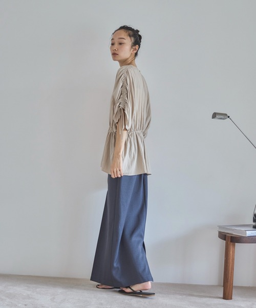 AMI Paris ブルー フェード デニム ミディアムスカート Demi-Luxe BEAMS（デミルクス ビームス）【別注】エディター坪田