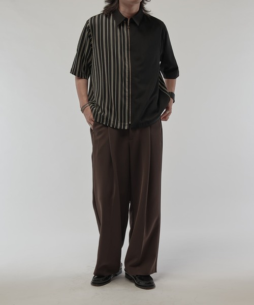 Lui's（ルイス）の「ライトウェイトエアリーZIPシャツ（シャツ/ブラウス・メンズ・ブラック/ブラック系その他/オフホワイト/ホワイト・M/S）」の19枚目の写真