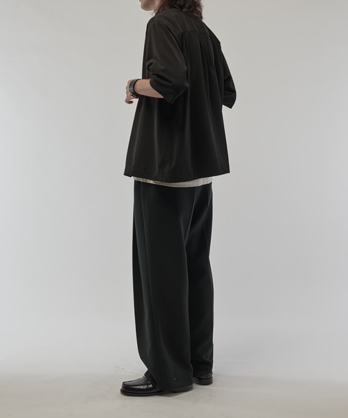 Lui's（ルイス）の「ライトウェイトエアリーZIPシャツ（シャツ/ブラウス・メンズ・ブラック/ブラック系その他/オフホワイト/ホワイト・M/S）」の13枚目の写真