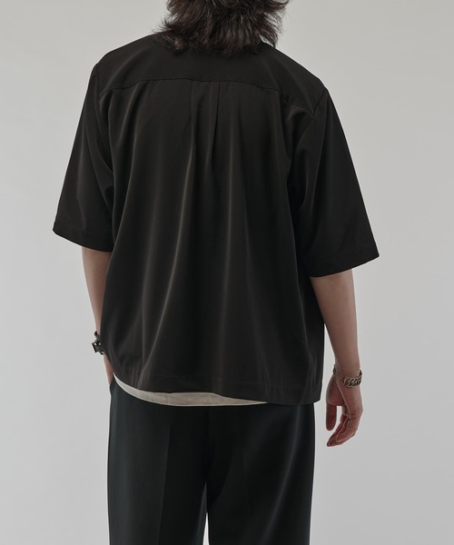 Lui's（ルイス）の「ライトウェイトエアリーZIPシャツ（シャツ/ブラウス・メンズ・ブラック/ブラック系その他/オフホワイト/ホワイト・M/S）」の11枚目の写真