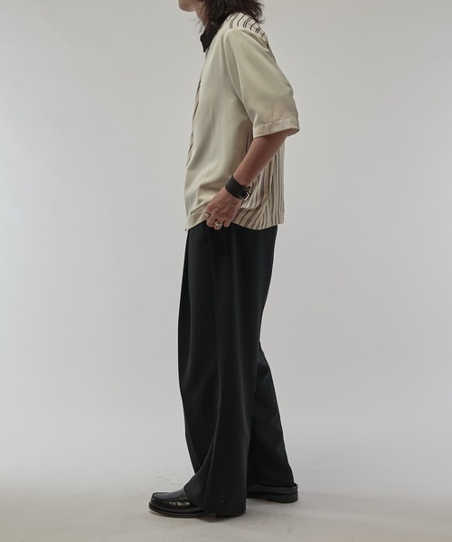 Lui's（ルイス）の「ライトウェイトエアリーZIPシャツ（シャツ/ブラウス・メンズ・ブラック/ブラック系その他/オフホワイト/ホワイト・M/S）」の7枚目の写真